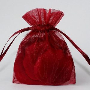 Burgundy Organza Bag - Suds N Scents