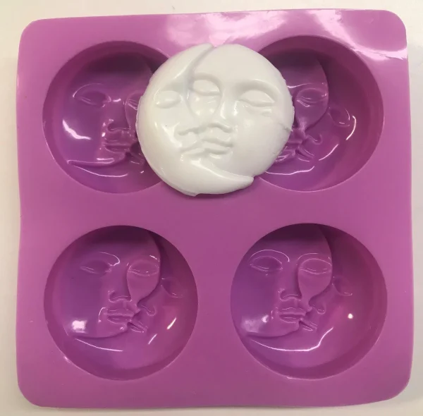 Silicone Mold - Sun & Moon-Faced - Suds N Scents